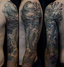 Asian Black And Grey Archives Chronic Ink Dragon Sleeve Tattoos Japanese Tattoo Tattoo Arm Designs