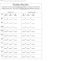 Doubles Plus One Worksheet Free Math Worksheets Math Worksheets 1st Grade Math