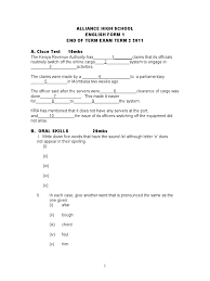 Listening to and understanding simple texts about a variety of events and situation. Alliance English Form 1 Term 2 Languages Language Arts Discipline