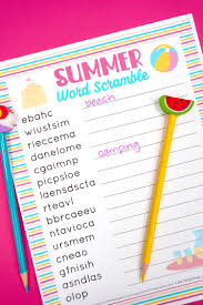 Maybe you would like to learn more about one of these? Summer Word Scramble Happiness Is Homemade