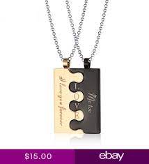 Cadenas para parejas hot : Couple Necklaces For Men And Women Stainless Steel Collares Para Parejas De Amor Couple Necklaces Men Necklace Necklace