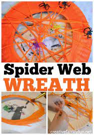 Spider Web Wreath Halloween Craft For Kids Spider Web Wreath Halloween Crafts For Toddlers Crafts For Kids