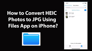 How To Convert Heic Photos To Jpg Using Files App On Iphone Youtube