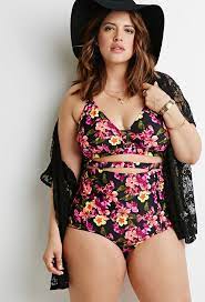 Forever 21 Forever 21 Floral Print Bikini Top Plus Size Swimwear Plus Size Swimsuits Women S Plus Size Swimwear