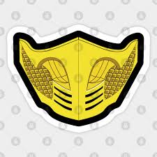 Scorpion is a fictional character in the mortal kombat fighting game franchise by midway games/netherrealm studios. Mortal Kombat Scorpion Mask Mortal Kombat Aufkleber Teepublic De
