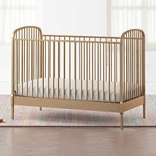 Larkin Gold Metal Baby Crib Reviews Crate Kids