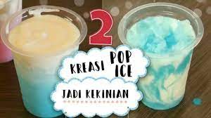 Membuat Minuman Pop Ice Kekinian Dengan Tambahan Keju Youtube Minuman Resep Minuman Resep