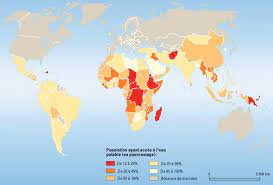 Malgré le fait que l'accès à l'eau potable et à l'assainissement soit reconnu comme un droit de l'homme depuis 2010. Acces A L Eau Potable Par Philippe Rekacewicz Le Monde Diplomatique Mars 2008