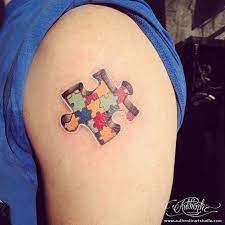 Autism awareness tattoo.love the detail within. Pin By Amy Cross On Tattoo Ideas Puzzle Tattoos Autism Tattoos Tattoo Autism