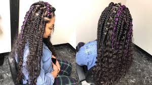 Komirra writes:dear curl community, i have been transitioning for 8 months, and let me tell you, it hasn't been easy! Large Free Part Shape Box Braids With Curly Hair Ft Trendy Tresses River Curl Hair Youtube