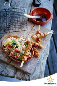 While there are multiple steps to this recipe, this moroccan dish is broken down into workable. Barbeque Skewers With Couscous Salad Couscous Salad Recipes Kebab Recipes Bbq Recipes