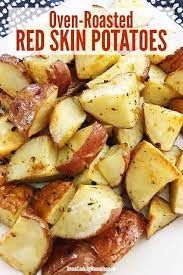Easy Oven Roasted Red Skin Potatoes Recipe Recipe Easy Potato Recipes Recipes Red Skin Potatoes