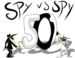 Black And White Spy Cartoon Spy Vs Spy 50 Years By Poka Sorm Deviantart Com On Deviantart Spy Deviantart 50 Years