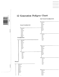 12 generation pedigree chart 10 pack