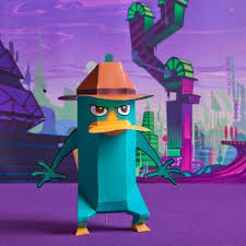 3d Agent P Papercraft Disney Family Paper Crafts Disney Crafts Paper Toys