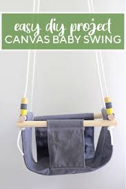 Diy Baby And Toddler Canvas Swing In 2020 Diy Baby Stuff Baby Swings Toddler Swing