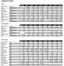 Size Chart Boxercraft