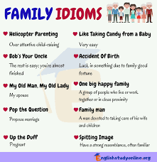 Family Idioms List Of 10 Useful Idioms About Family In English English Study Online Idioms English Idioms Learn English Words