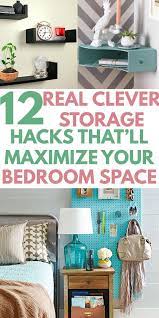 12 Super Easy Bedroom Organization Ideas To Save Tons Of Space Bedroom Organization Diy Organization Bedroom Diy Apartment Decor