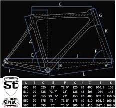 Stradalli Catania Size And Geometry Chart Catania Bike
