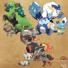 Makiwaa Region On Instagram Now That You Ve Seen Them All Who Would You Choose Art By Fungi Fakemon Pokemon Species Pokemon Fusion Art Pokemon Pictures