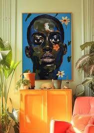 Abstract Poster, Blue Print, Kitsch Aesthetic Art, Eclectic Art, Maximalist  Poster, Dopamine Decor, Livingroom Decor, Trendy Art Print