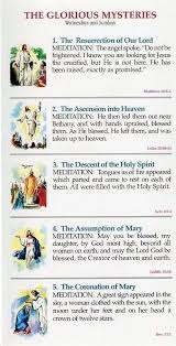 The Glorious Mysteries Www Miraculousmedal Org Rosary Prayers Catholic Catholic Prayers Holy Rosary