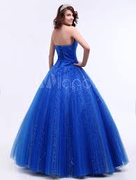 Location come ristoranti, locali e ville esclusive. Vestito Per Festa Di 18 Anni Blu Reale Moderno Da Ballo Smanicato Con Scollo A Cuore Con Paillettes In Tulle A Terra Milanoo Milanoo Com