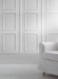 Papier Peint Trompe L Oeil Boiseries Blanches Par Studio Mold Boiserie Blanche Interieur Blanc Boiseries