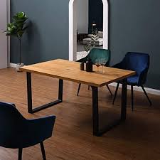 Oak furniture store sell a large range of solid oak furniture, oak dining tables and chairs, oak bedroom furniture, oak living room furniture, sofas and more. Bern 6 8 Seater Oak Extending Dining Table With Metal Legs Shop Designer Home Furnishings