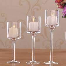 Glass candle holders are the workhorses of the candle world. Modern Glass Candle Holder Matching Cup Candle Crystal Candlesticks For Wedding Dinner Home Decoration Wedding Party Candelabra Party Diy Decorations Aliexpress