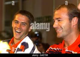 Football laughing michael owen hi-res stock photography and images