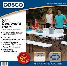 Cosco 6 foot centerfold folding rectangle table in white and black (373375078371). Buy Cosco 6 Foot Centerfold Folding Table White Online In Turkey 46368979