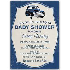 Vintage Car Baby Shower Invitation Automobile Baby Shower Cars Baby Shower Invitations Classic Cars Baby Shower
