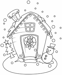 Die können sie kostenlos speichern und ausdrucken. Kostenlose Malvorlage Weihnachten Geschmucktes Weihnachtshaus Zum Ausmalen