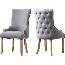 Best Quality Furniture Grey Wingback Side Chairs Set Of 2 As Is Item Gray Fabric Dining Chairs Upholstered Dining Chairs Quality Furniture