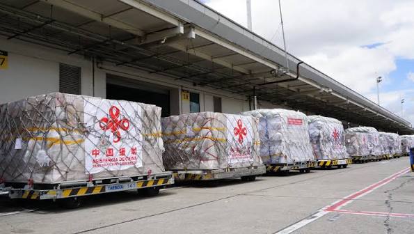 As Colombia continues its rescue and relief efforts after a powerful  earthquake, the 80 tonnes of aid sent from Beijing have arrived in Bogota,  where they will be delivered to communities affected