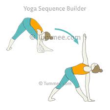 Pyramid Pose Variation Hands Down Revolved Triangle Pose Flow Vinyasa Yoga Sequence Vinyasa Yoga Yoga Flow Sequence