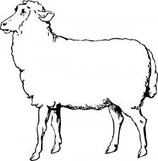 Black And White Outline Number 1 Clipart Sheep Clip Art Vector Clip Art Free Vector For Free Download Animals Black And White Sheep Drawing Farm Animal Coloring Pages