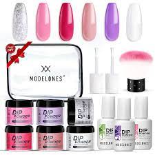 Although, i don't think it is a good idea, they will damage your nails. Amazon Com Dipping Powder Nail Starter Kit 6 Colors Dip Powder System Starter Nail Kit Acrylic Dipping System For French Nail Manicure Nail Art Set Essential Kit Portable Kit For Travel Beauty
