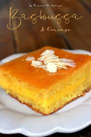 Basboussa A La Creme D Orange Gateau Namoura Recette Patisserie Basboussa Recette Gateau Orange