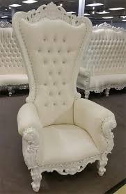 White Throne Chair White Furniture Living Room Bed Frame And Headboard Throne Chair