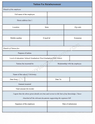 Tuition Fee Reimbursement Form Template Sample Forms Tuition Fees Tuition Graduation Post