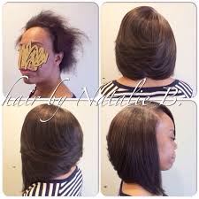 Passing on eclectic braids and color, this simple and natural bush hairstyle makes cute curls its central focus. Flawless Sew In Hair Weave Bob By Natalie B Icartistry 708 675 9351 12 14 Malaysian Relaxed Natural H Weave Hairstyles Natural Hair Styles Gorgeous Hair
