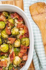 Delicious buttery brussels sprouts with bacon paired with roasted pearl onions and rosemary. Roasted Brussel Sprouts With Bacon Recipe Low Carb And Keto Friendly