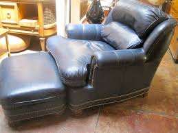 Generational Joy Hancock Moore Leather Club Chair With Matching Ottoman Leather Club Chairs Club Chairs Vintage Chairs