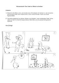 Klassenarbeit Eine Fabel Zu Bildern Schreiben Der Fuchs Und Der Storch Unterrichtsmaterial Im Fach Deutsch In 2020 Klassenarbeiten Fabel Erste Klasse