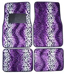 Purple Leopard 4 Piece Floor Mat Carpet For Girls Girly Car Purple Car Purple Leopard