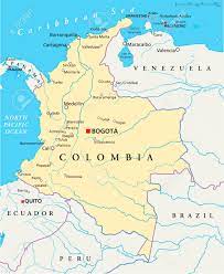 Wir bieten anklickbare karte der welt und leicht herunterladbaren world atlas, karten der kontinente, länder und städte, die für kinder, schüler, lehrer und reisende nützlich sind. Kolumbien Karte Mit Kapital Bogota Nationale Grenzen Die Wichtigsten Stadte Flusse Und Seen Illustration Mit Englischen Beschriftung Und Skalierung Lizenzfrei Nutzbare Vektorgrafiken Clip Arts Illustrationen Image 30642159