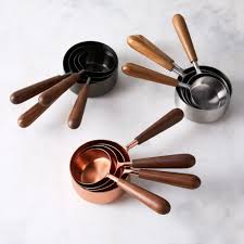 Measuring Cups With Acacia Handles Set Of 4 Measuring Cups Cup Teak Handle